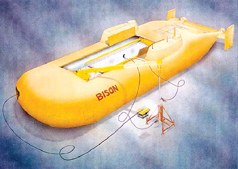Fig. 7. NTNU’s BISON is a twin-hulled, catamaran-type autonomous submarine. 