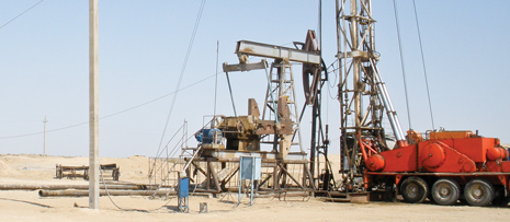 At the North Urtabulak oil field in southern Uzbekistan, Tethys Petroleum used its contracted TFI XJ-550 workover rig to prepare the original wellbores before rigging up a coiled-tubing unit to radially drill a series of 330-ft laterals into the reservoir. At the North Urtabulak oil field in southern Uzbekistan, Tethys Petroleum used its contracted TFI XJ-550 workover rig to prepare the original wellbores before rigging up a coiled-tubing unit to radially drill a series of 330-ft laterals into the reservoir.