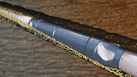 Specially machined grooves improve cuttings transport efficiency of the Hydroclean drill pipe.