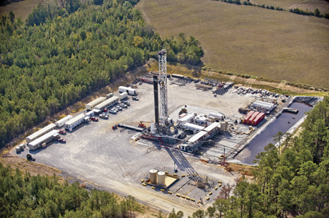 An Encana location prior to suspension of Haynesville 2012 drilling activity. Courtesy of Encana Corp.