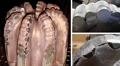 Innovative hybrid bit design with multiple cutting structures. Innovative hybrid bit design with multiple cutting structures.